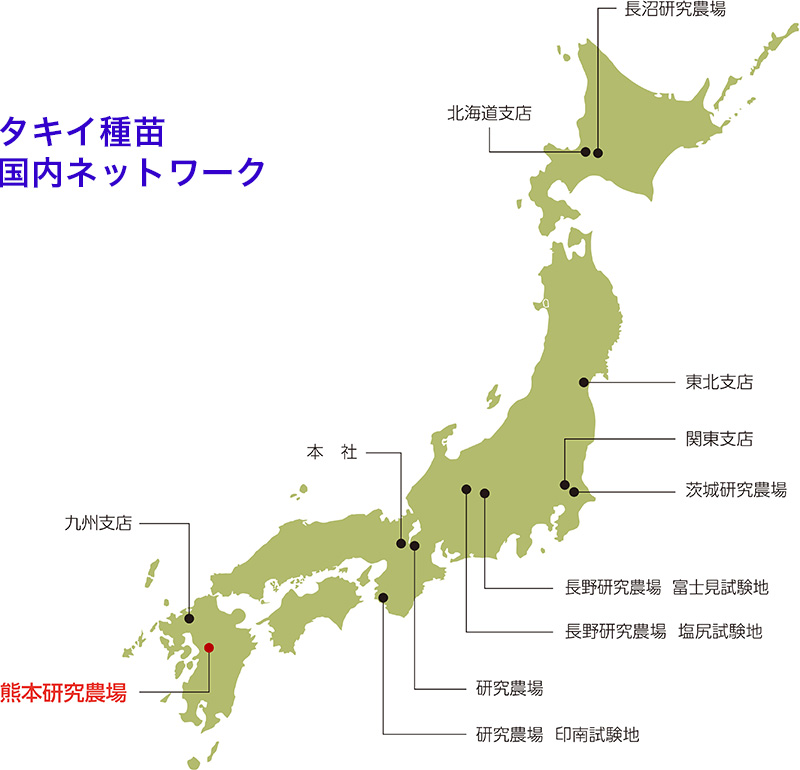タキイ種苗 国内ネットワーク