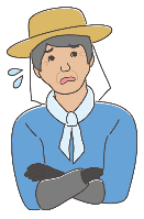 悩む農業の人の画像