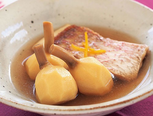 クワイと鯛の炊き合わせ 山菜を使ったレシピ 料理レシピ集 野菜百珍 調べる タキイ種苗株式会社 クワイと鯛の炊き合わせ 山菜を使ったレシピ 料理レシピ集 野菜百珍 調べる タキイ種苗株式会社
