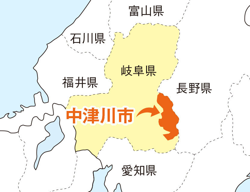 中津川地図